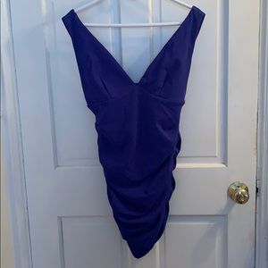 Dark blue short tight dress